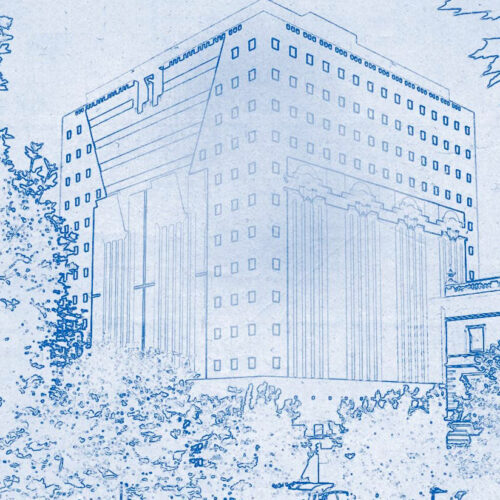 The Portland Building in August 1982. Photo by Steve Morgan.